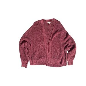 American Eagle Cardigan Sweater Women’s‎ Sz MPlum Maroon Open Front Knit